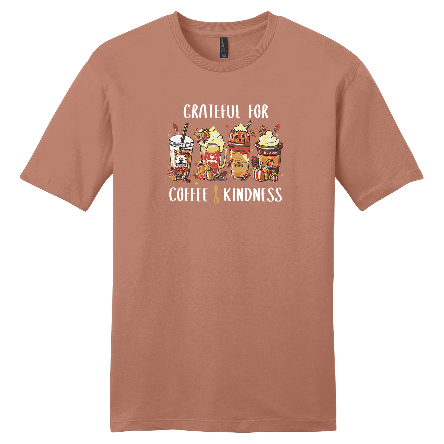 Spencer's Place - Grateful For Coffee And Kindness Short Sleeve T-Shirt