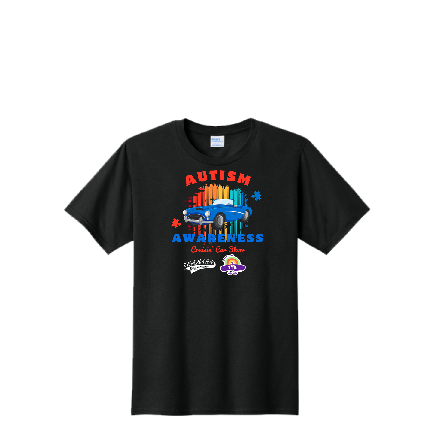 TEAM 4 Kids Official Autism Awareness Car Show Short Sleeve Youth T-Shirt