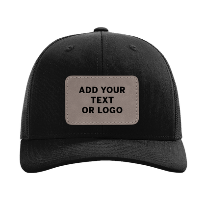 Fully Customizable Black Richardson Baseball Trucker Cap