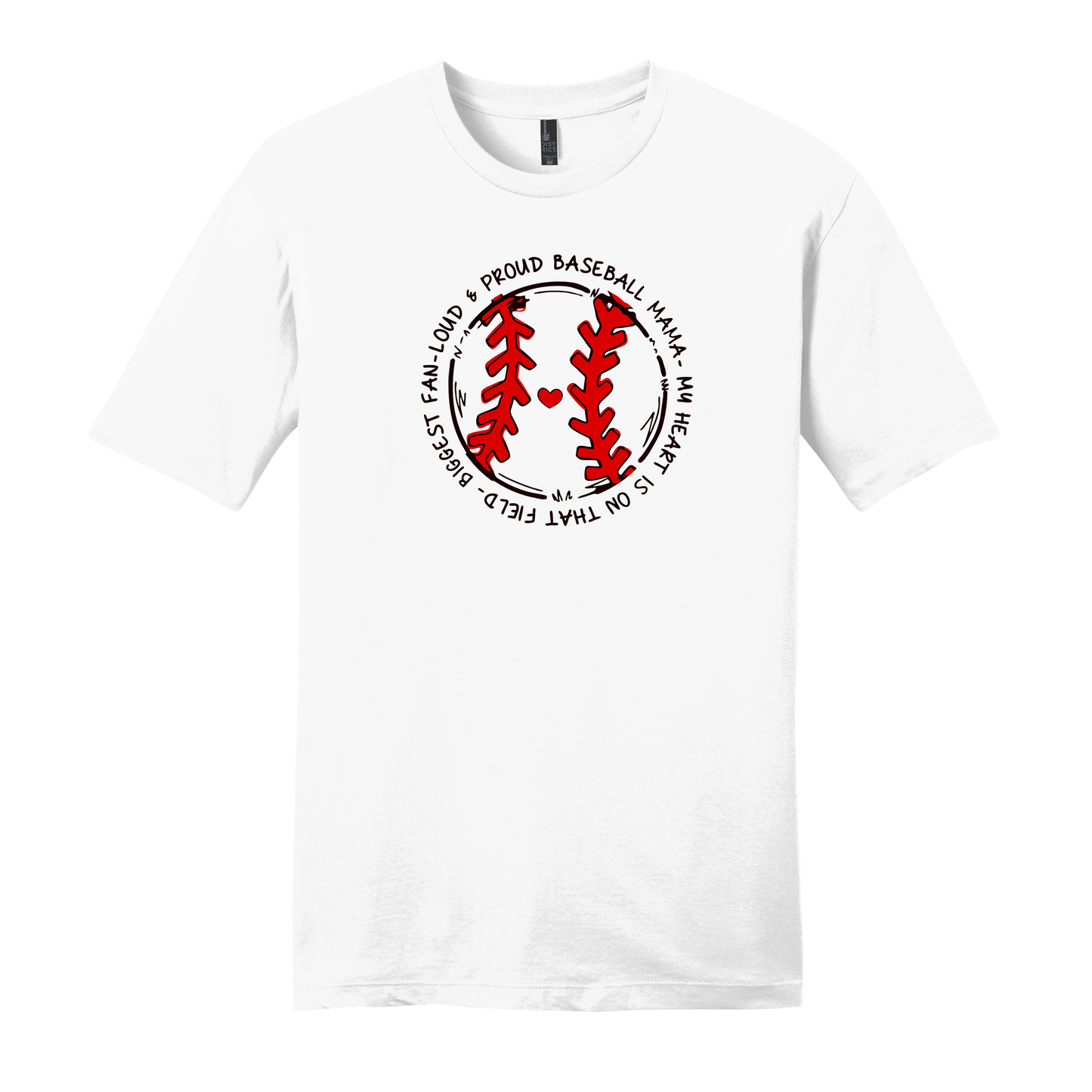 Proud Baseball Mama Short Sleeve T-Shirt