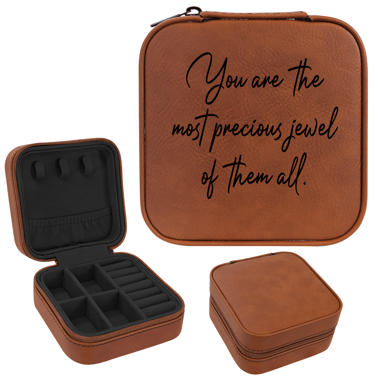 The Most Precious Jewel Faux Leatherette Jewelry Box