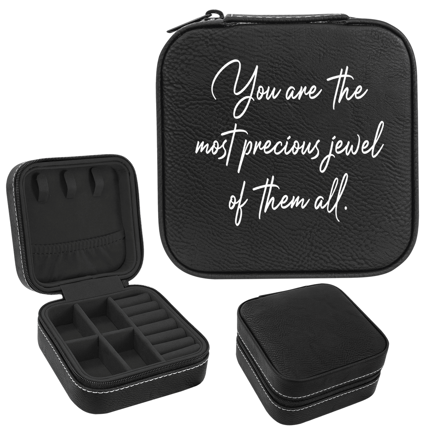 The Most Precious Jewel Faux Leatherette Jewelry Box