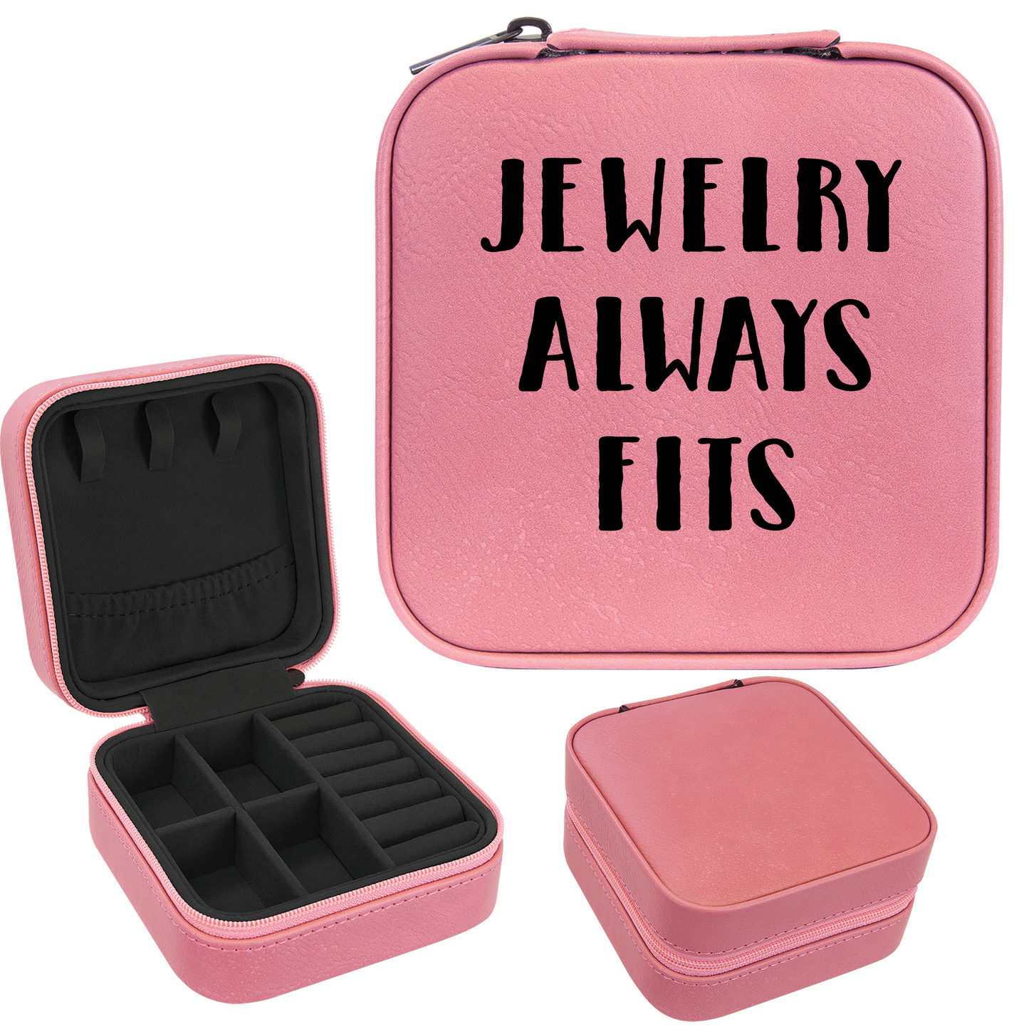 Jewelry Always Fits Jewel Faux Leatherette Jewelry Box