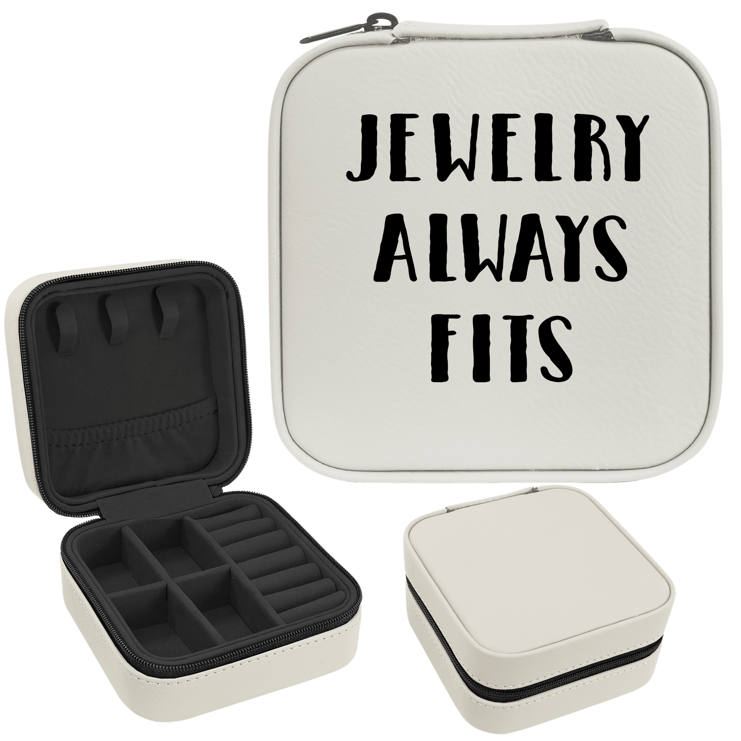 Jewelry Always Fits Jewel Faux Leatherette Jewelry Box