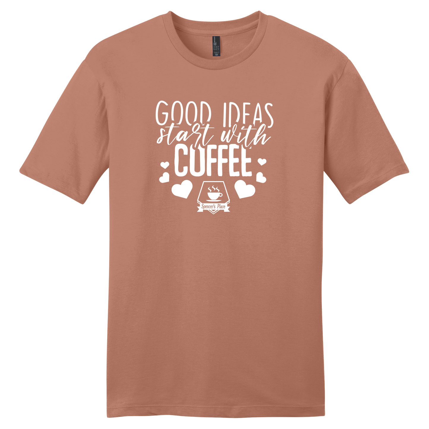 Spencer's Place - Good Ideas Start With Coffee Short Sleeve T-Shirt