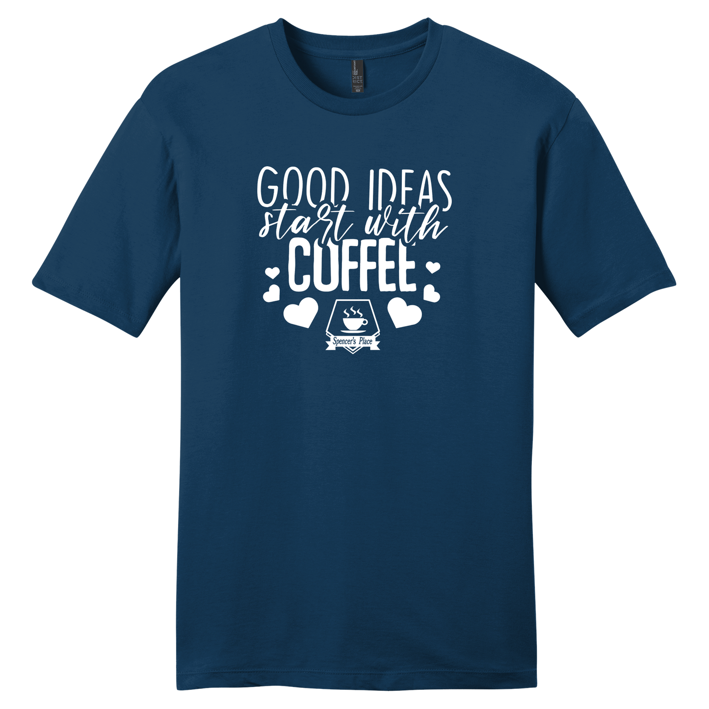 Spencer's Place - Good Ideas Start With Coffee Short Sleeve T-Shirt