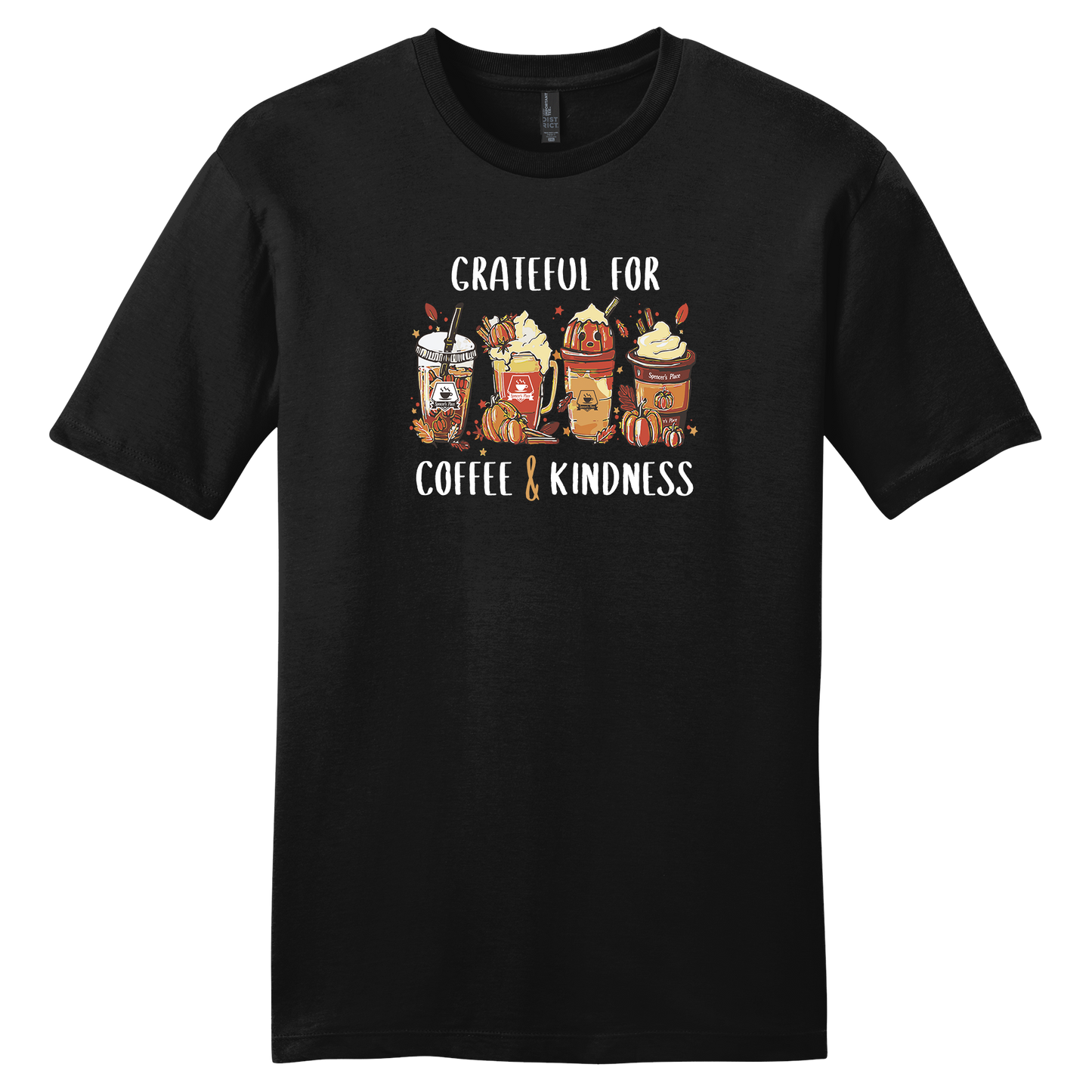 Spencer's Place - Grateful For Coffee And Kindness Short Sleeve T-Shirt