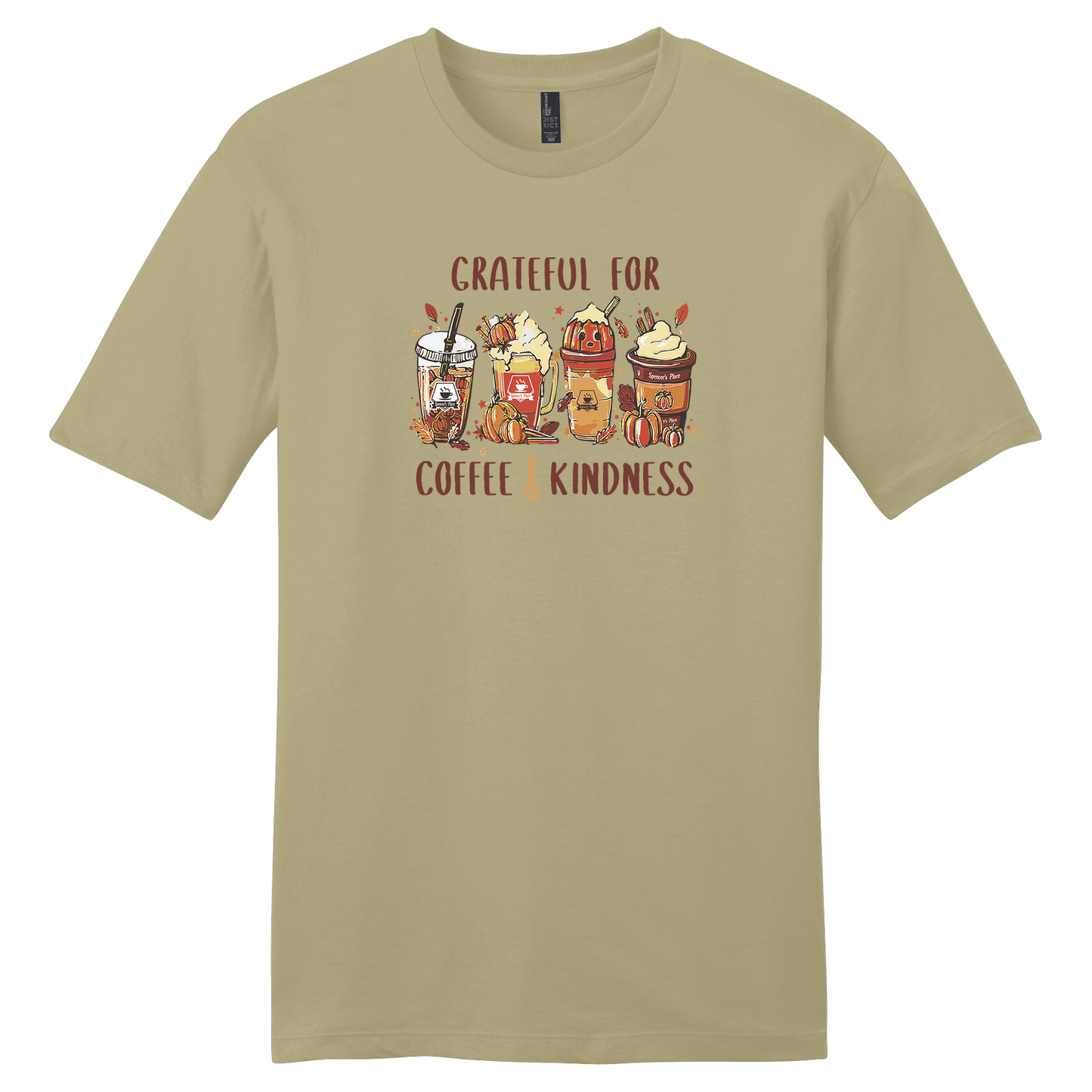 Spencer's Place - Grateful For Coffee And Kindness Short Sleeve T-Shirt