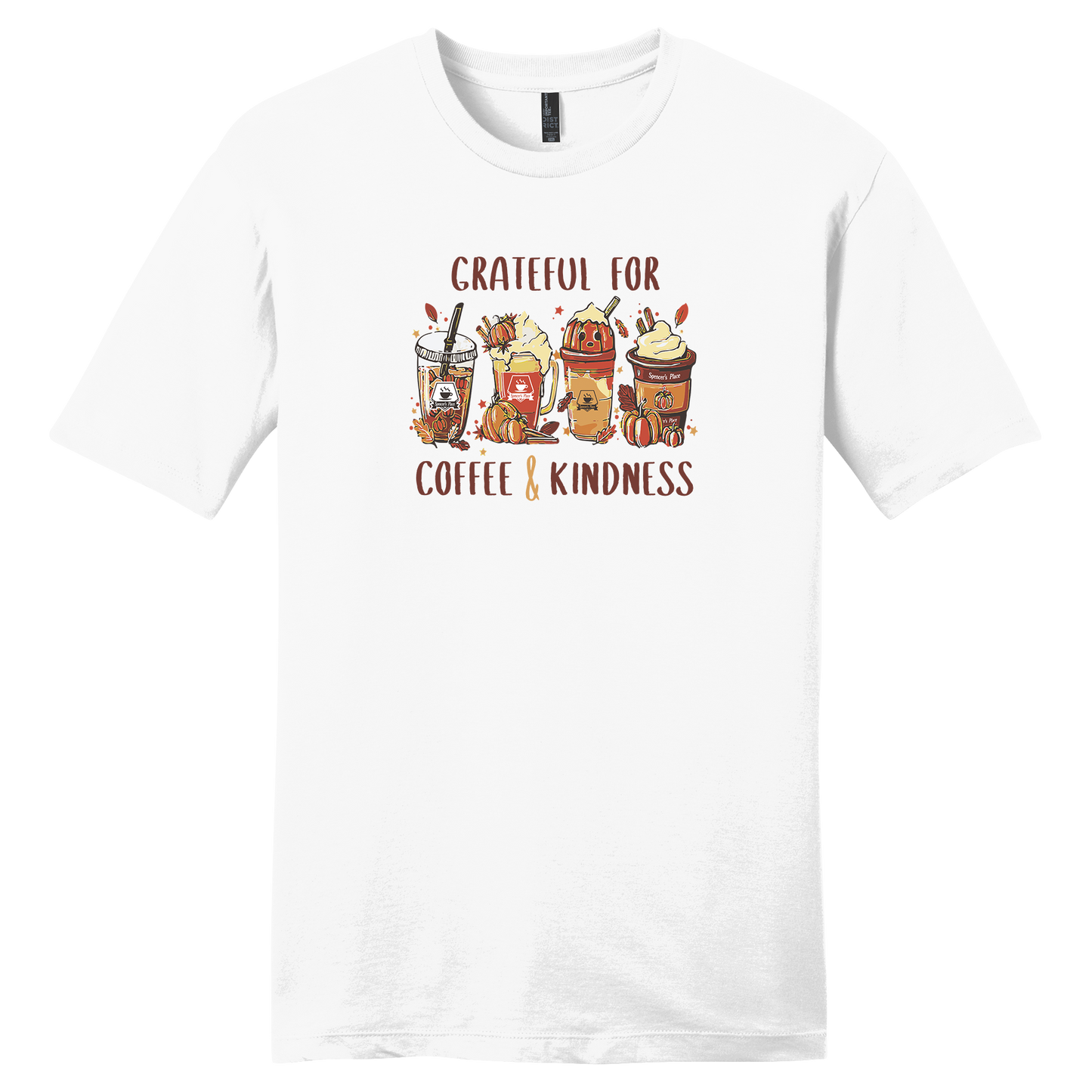 Spencer's Place - Grateful For Coffee And Kindness Short Sleeve T-Shirt