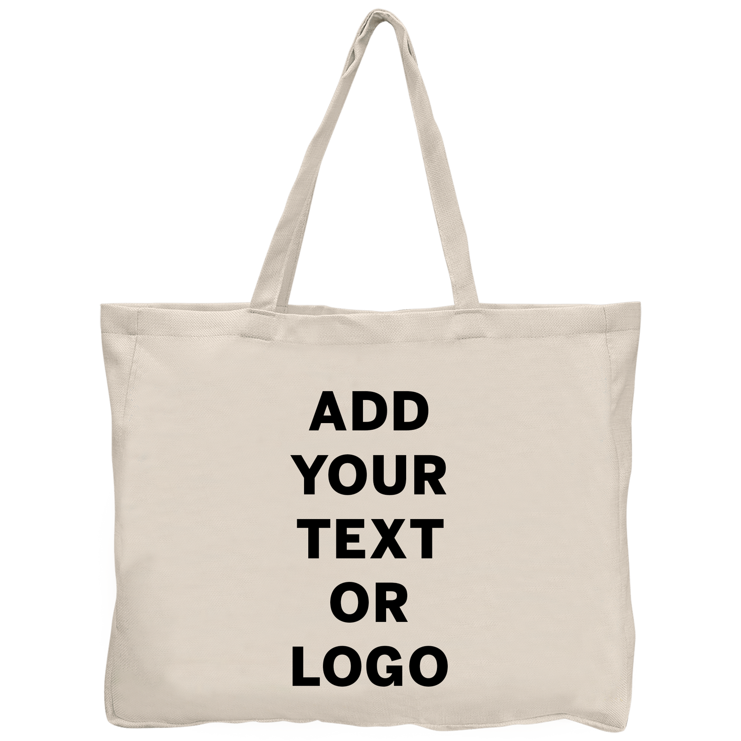 Fully Customizable Extra-Large Linen Tote Bag 20"x16"