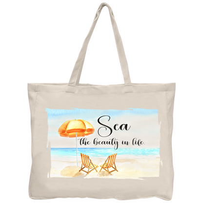 Extra-Large Linen Tote Bag 20"x16"