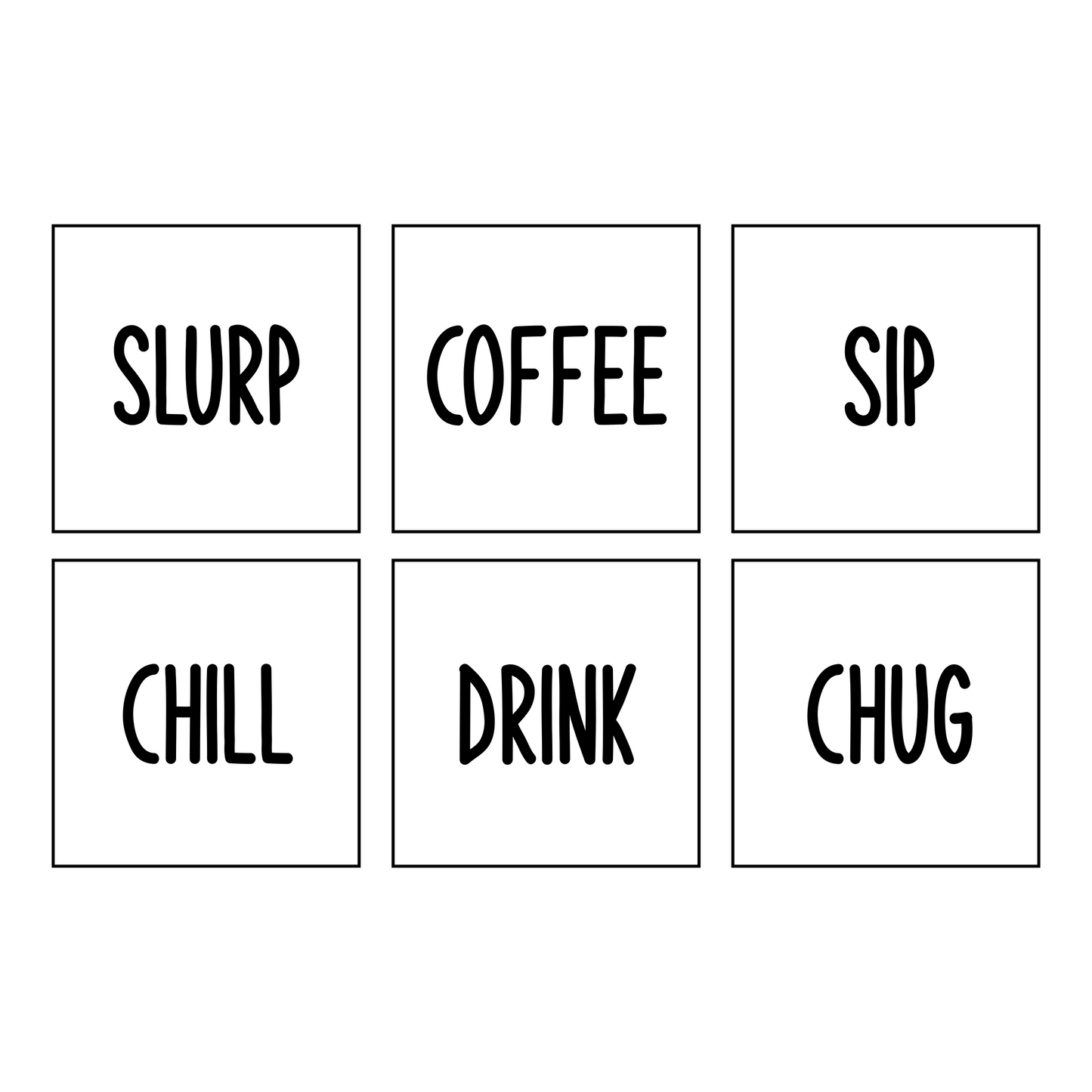 Faux Leatherette Coaster Set 2 With 6 Different Sayings